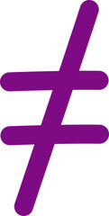 Obraz premium not equal sign