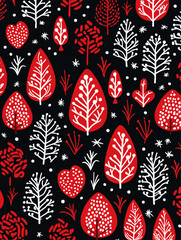 Christmas winter seamless pattern background. Good for fashion fabrics, children’s clothing, T-shirts, postcards, email header, wallpaper, banner, posters, events, covers, advertising, and more.