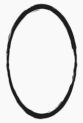 Black oval frame isolated on white. Vector frame for photo. Frame for text, certificate, pictures, diploma - obrazy, fototapety, plakaty