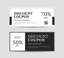 Gift voucher, discount coupon design template. Minimalist gift card background. Vector illustration - obrazy, fototapety, plakaty