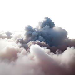Fototapeta premium Realistic and colorful Clouds on transparent backgrounds ai generated