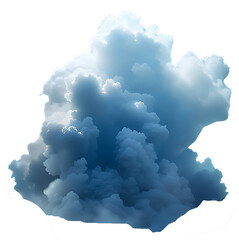 Realistic and colorful Clouds on transparent backgrounds ai generated