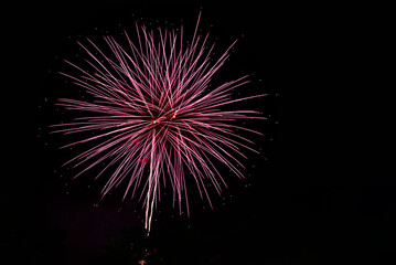 Colorful fireworks for the festival