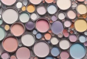 Obraz na płótnie Canvas background with colored paint.background with colored paint.background of many colored round metal circles