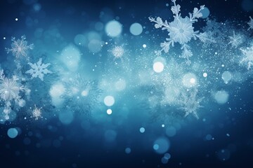 Abstract winter background with snowflakes. Generative AI