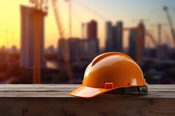 The importance of safety gear for construction workers and the presence of a helmet at a construction site	
