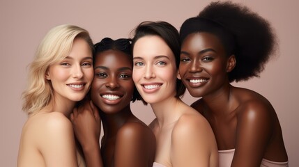 diverse group of beautiful women model