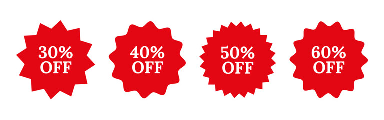 Discount tag labels. Splash badges. Set of star bursts. New starburst price stickers. Callout star shape. Product promo boxes, stamps isolated on white background. Vector illustration