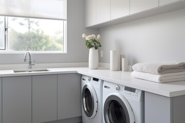 White Home Laundry Room: Clean Simplicity