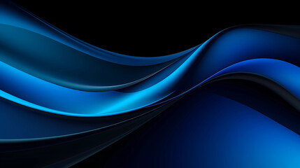 abstract black blue waves background, gradient, wallpaper, minimal design