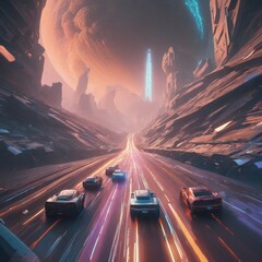 futuristic sci - fi futuristic background with neon lights. 3d rendering.futuristic sci - fi futuristic background with neon lights. 3d rendering.futuristic background with neon glowing lights.