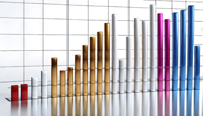 business graph business chart 3D background
