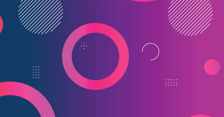 Obraz premium Abstract minimal gradient geometric circle background