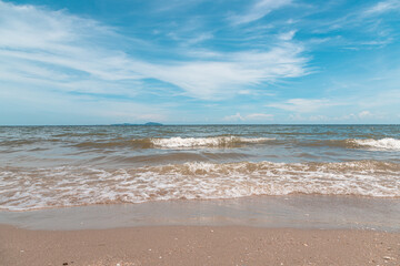 Sand on the beach with sea