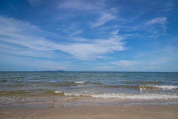 Sand on the beach with sea