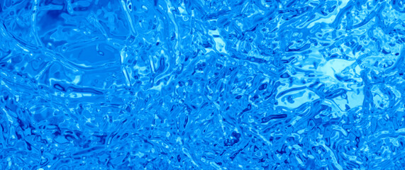 Blue glass vector background for flyers, cards, poster, cover design. Christmas backdrop. Ice. Blurred stained glass window. Merry Christmas! Happy New Year! Winter template for design. Color glass.