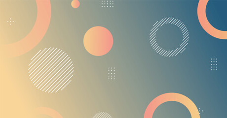 Abstract minimal gradient geometric circle background