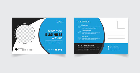 Vector corporate business postcard design template