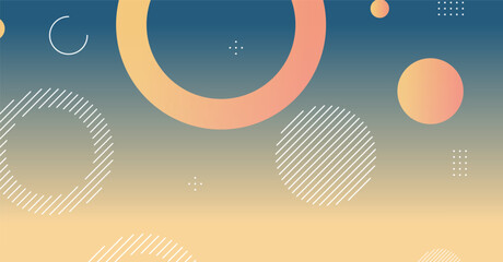 Abstract minimal gradient geometric circle background