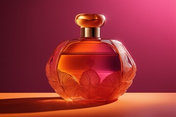 perfume in glass bottle.perfume in glass bottle.bottle of luxury perfume