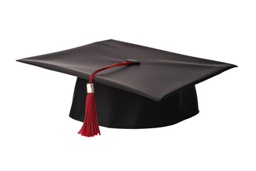 graduation students cap isolated on transparent png
