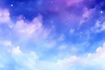 Fairy tale starry sky background gradient illustration glitter, Generative AI