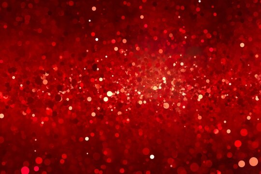 Elegant Golden Glitter on Red Christmas