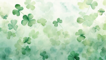 Green St. Patrick's Day Watercolor Backgrounds