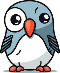 Obraz premium Cute penguin character cartoon mascot vector illustration. Cute penguin mascot.