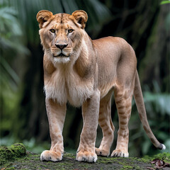 Obraz premium high resolution Illustration of a African female Lion