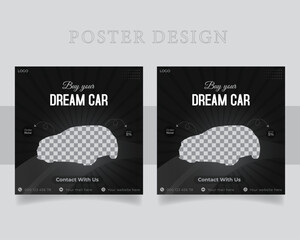 Social media poster design for car company. 