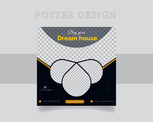 Creative corporate social media poster design. 