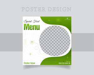 Creative social media poster template . 