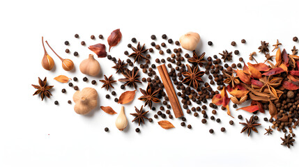 Hot Spice, spices, ingredient isolated on white background.