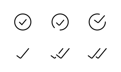 check mark icon. Tick symbol, tick icon vector illustration. - obrazy, fototapety, plakaty