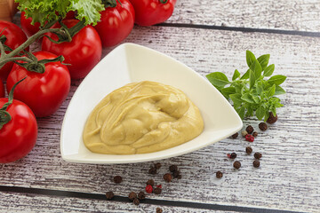Spicy Mustard sauce in the bowl
