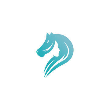 Equestrian Women Logo Icon Ideas