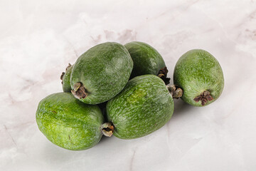 Fresh sweet juicy ripe feijoa
