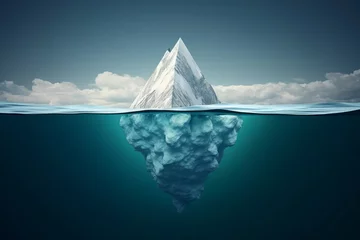 Foto op Canvas Tip of the iceberg. Business concept. Iceberg. Success business metaphor, Generative AI © Yash