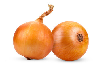 Onion bulbs isolated on white background