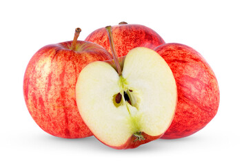 red apple on white background