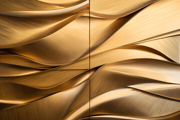 wall art design unfolds adorned with golden metallic