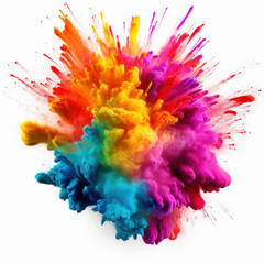 bright multi colors holi paint color powder.ai generative - obrazy, fototapety, plakaty