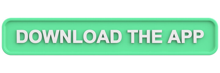 Download the app button. 3D illustration.