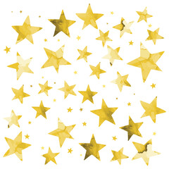 Fairytale Stars: Golden stars in a magical sky - a playful vector pattern that allows children to dream, play and explore