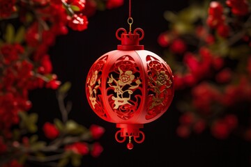 Traditional Chinese Red Lanterns: Festive Elegance