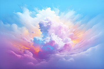 Pastel colours cloud background