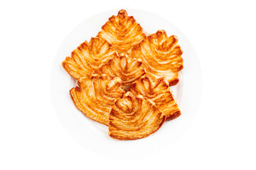 christmas cookie puff pastry biscuits cookies sweet dessert puff sfoglie holiday treat new year and christmas celebration meal food snack on the table copy space food background rustic top view