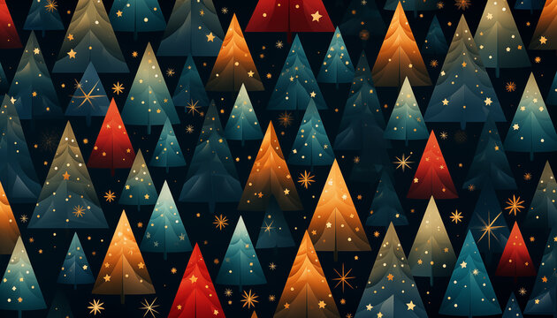 christmas background with pine