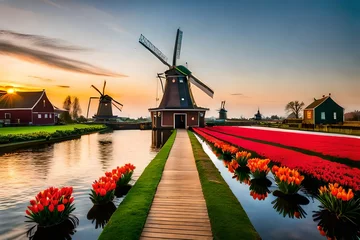 Foto op Canvas windmill in the country © Sofia Saif